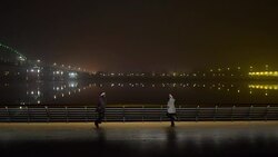 Two girl running toward each other Stock Footage