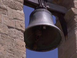 A bell hangs in an arch. Stock Footage