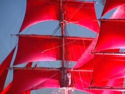 Crimson sails. Stock Footage