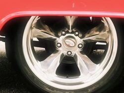 American classic car, race, burnout, racing, tire, spinning Stock Footage