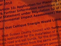Proposed Fracking site Planning Permission Notice News Clip