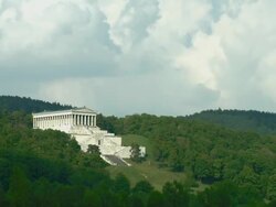 T/L Walhalla Memorial in Bavaria After the Renovation 2014 (4K/UHD to Full HD) Stock Footage