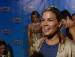INTERVIEW - Cat Cora - Los Angeles Celebrity Premiere Of Ringling Bros. And Barnum & Bailey Presents LEGENDS Stock Footage