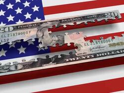 (Loop) USA Money Currency Puzzle Stock Footage