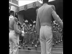 SYND 27 11 67 PRESIDENT MOBUTU CELEBRATES WITH MILTARY PARADE News Clip