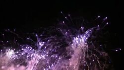 The night sky illuminates with exploding fireworks. Stock Footage
