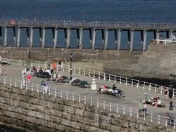 WALKING ON WEST PIER Stock Footage