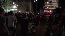 CLEAN : Hundreds join protest against Serbian PM Vucic's election win News Clip