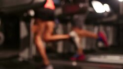Treadmill and Fitness Exercising Stock Footage