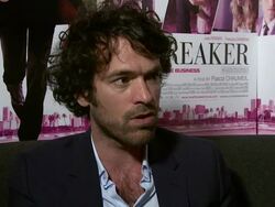 INTERVIEW: Romain Duris and Pascal Chaumeil on working on a comedy role at the Heartbreaker Premiere at London England. (Footage by WireImage Video/GettyImages) Stock Footage