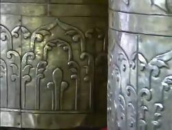Tibetan Buddhist Metal Prayer Wheels Spinning Stock Footage