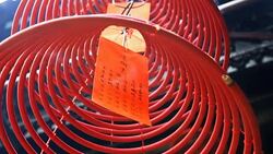 Wishing Hanging Incense Stock Footage