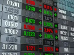 (Loop) Stock Market Trading Board Stock Footage