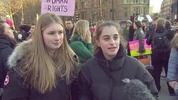 Vox Pop Protester at Women's March London News Clip