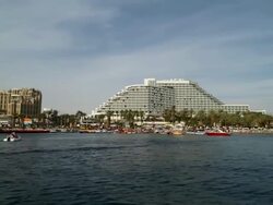 Entering Eilat Beach Stock Footage