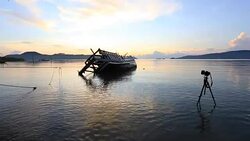 sunrise photographer Stock Footage