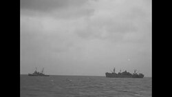 Returning GIs temporarily stranded in Atlantic Ocean as their liberty ship 'Henry Ward Beecher' is towed to Bermuda News Clip