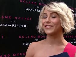 INTERVIEW - Julianne Hough - Roland Mouret For Banana Republic Collection Launch Stock Footage