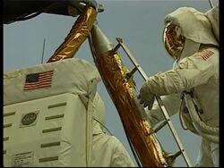 US public reacts to Bush's new space initiave News Clip