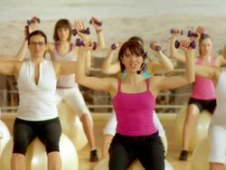 HD DOLLY: Group Exercise Stock Footage