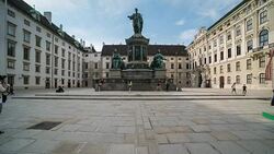 Time Lapse, Crowd waking at Hofburg Palace, Vienna Stock Footage