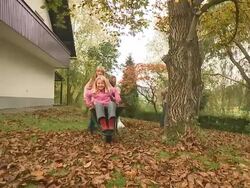 HD DOLLY: Happy family Stock Footage