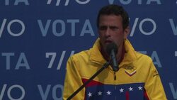 VOICED : Capriles congratulates Chavez News Clip