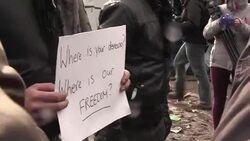 CLEAN : Iranian migrants sew lips shut to protest camp destruction News Clip