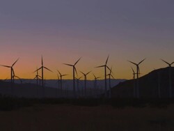 wind Turbine dawn HD Stock Footage