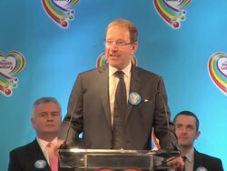 SPEECH: Richard Desmond Stock Footage