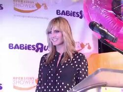 Heidi Klum at the Babies "R" Us Throws A #TrulyScrumptious Operation Shower Event Hosted By Heidi Klum Stock Footage
