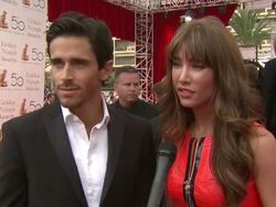 INTERVIEW: Jacqueline MacInnes Wood and Brandon Beemer on The Bold and the Beautiful being the most watched soap, on how good it feels to be honored. Stock Footage