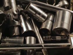 CU TD of Bed of sockets / Los Angeles, California, United States Stock Footage