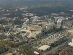 WS AERIAL View of City / North Carolina, United States Stock Footage