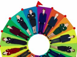 candidates Wheel of fortune (loopable) Stock Footage