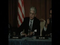 SYND 28 9 74 BURNS ADDRESSES SUMMIT News Clip