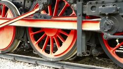Historic steam locomotive Stock Footage