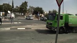 IDF soldiers guarding road in East Jerusalem News Clip