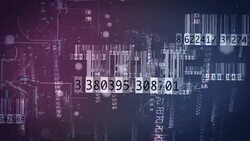 Digital Network barcode Stock Footage
