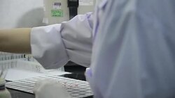 ABO blood group test by slide method Stock Footage