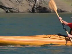 Kayak Paddlers Solo Stock Footage