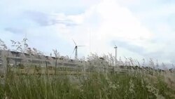Wind turbine electic power is clean. Stock Footage