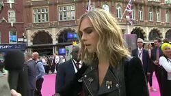Cara Delevingne at Suicide Squad premiere News Clip