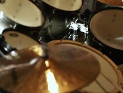 Handheld shot of a Latino musician playing the drums. Stock Footage