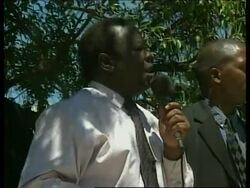 MDC rally with Tsvangirai,  pollster s/bite and ZANU PF spokesman News Clip