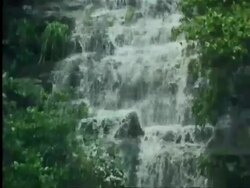 Waterfall in Indian rainforest Stock Footage