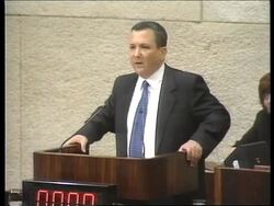 ISRAEL: NEW PM BARAK PRESENTS CABINET TO THE KNESSET News Clip