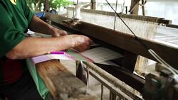 Cotton Weaving Stock Footage