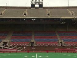 ATMOSPHERE - University of Pennsylvania football stadium Stock Footage