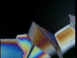 T/L CU colourful crystals grow across frame Stock Footage
